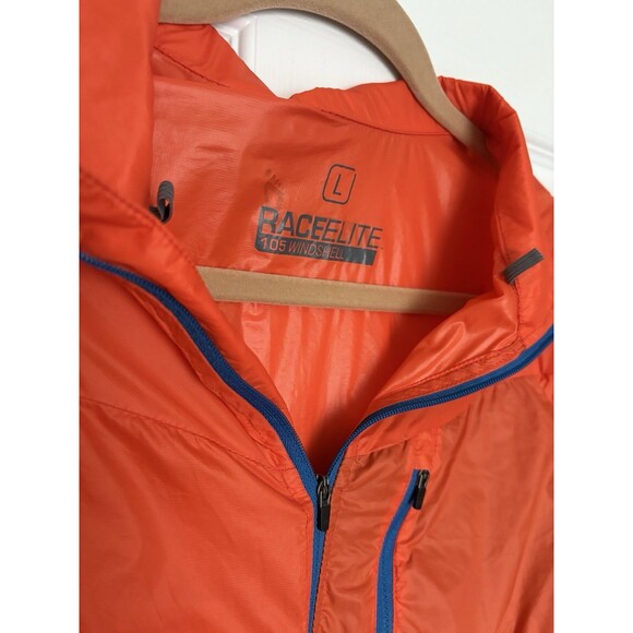 Inov-8 RaceElite 105 Windshell Jacket Men’s Size L Orange Lightweight Packable - Picture 2 of 4